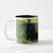 Ik hou van mijn Chows & Coffee Black Tweekleurige Koffiemok (Links)