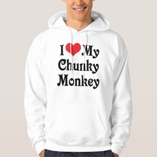 Ik hou van mijn Chunky Monkey Hoodie (Voorkant)
