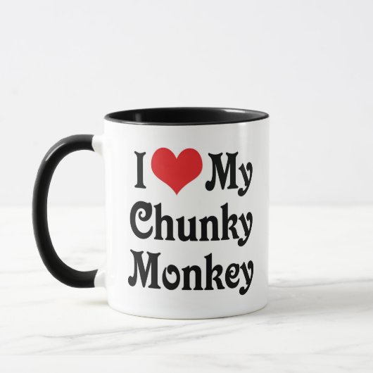 Ik hou van mijn Chunky Monkey Mok (Links)