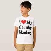 Ik hou van mijn Chunky Monkey T-shirt (Voorkant volledig)