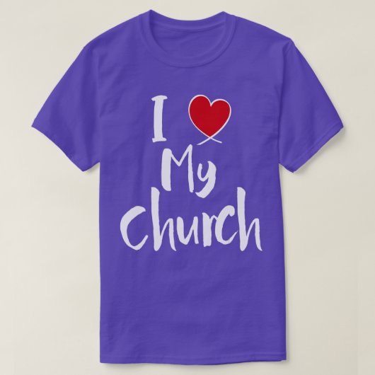 Ik hou van mijn Church Cute Christelijk Heart VBS T-shirt (Design voorkant)