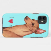 Ik hou van mijn Cirneco dell'Etna Case-Mate iPhone Case (Achterkant (horizontaal))