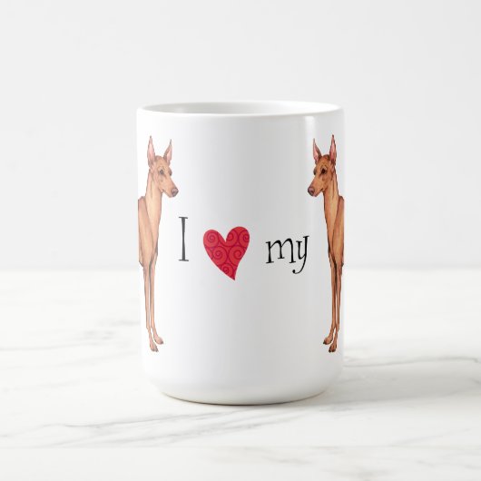 Ik hou van mijn Cirneco dell'Etna Koffiemok (Center)
