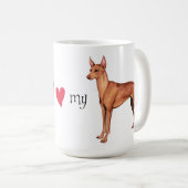 Ik hou van mijn Cirneco dell'Etna Koffiemok (Voorkant rechts)