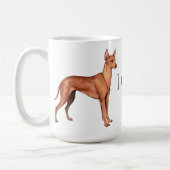 Ik hou van mijn Cirneco dell'Etna Koffiemok (Links)