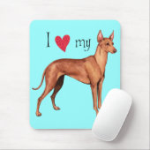 Ik hou van mijn Cirneco dell'Etna Muismat (Met muis)