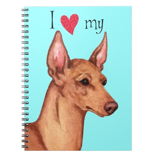 Ik hou van mijn Cirneco dell'Etna Notitieboek (Voorkant)