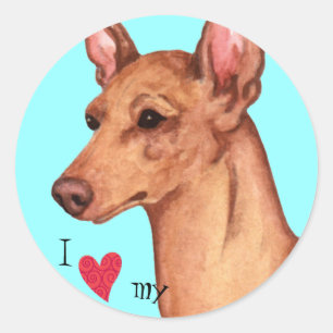 Ik hou van mijn Cirneco dell'Etna Ronde Sticker