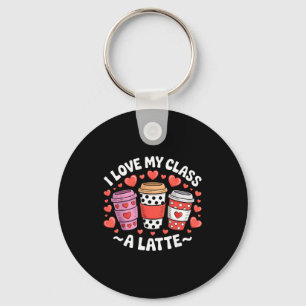 Ik hou van mijn Cl A Latte Grappige Valentijnsdag  Sleutelhanger