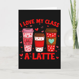 Ik hou van mijn Cl A Latte Hart Luipaard Koffie Vr Kaart