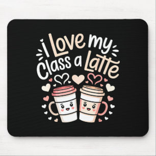 Ik hou van mijn Cl A Latte koffie Valentijnsdag le Muismat
