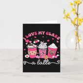 Ik hou van mijn Cl A Latte Valentijn Leraar Meisje Kaart (Gele Bloem)