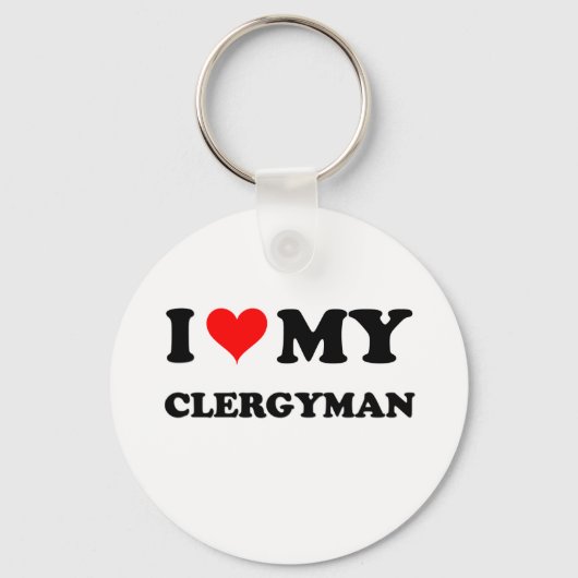 Ik hou van mijn Clergyman Sleutelhanger (Voorkant)