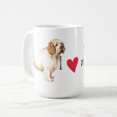 Ik hou van mijn Clumber Spaniel Koffiemok (Voorkant links)