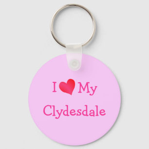 Ik hou van mijn Clydesdale Sleutelhanger