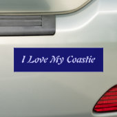 Ik hou van mijn Coastie Bumpersticker (Op auto)