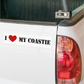 Ik hou van mijn Coastie Bumpersticker (Op Truck)