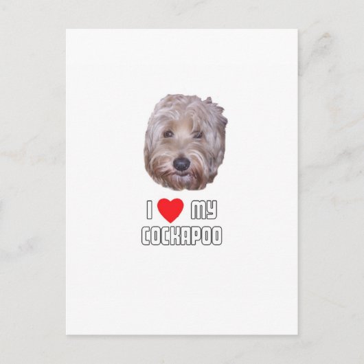 Ik hou van mijn Cockapoo Briefkaart (Voorkant)
