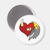 Ik hou van mijn Cockatiel Magneet (Voorkant / Achterkant)