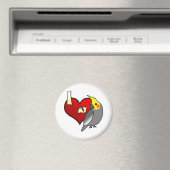 Ik hou van mijn Cockatiel Magneet (Insitu (Vaatwasser))