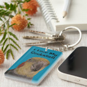 Ik hou van mijn Cockatiel! vogel Sleutelhanger (Voorkant Rechts)