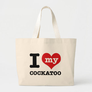 Ik hou van mijn COCKATOO Grote Tote Bag