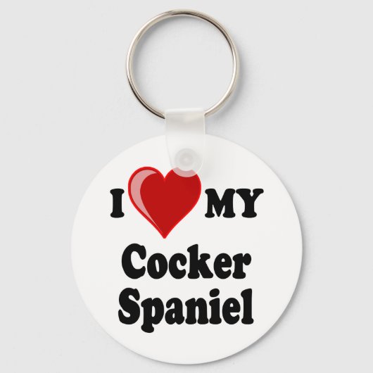 Ik hou van mijn Cocker Spaniel Dog Sleutelhanger (Voorkant)