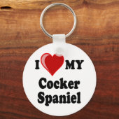 Ik hou van mijn Cocker Spaniel Dog Sleutelhanger (Voorkant)