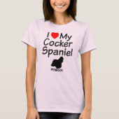 Ik hou van mijn Cocker Spaniel Dog T-shirt (Voorkant)