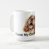 Ik hou van mijn Cocker Spaniel Koffiemok (Voorkant links)