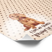 Ik hou van mijn Cocker Spaniel Name Custom Cartoon Foto Afdruk (Hoek)