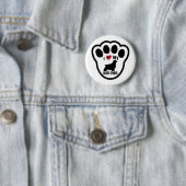Ik hou van mijn Cocker Spaniel Paw Print Ronde Button 5,7 Cm (In situ)