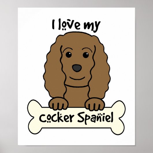 Ik hou van mijn Cocker Spaniel Poster (Voorkant)