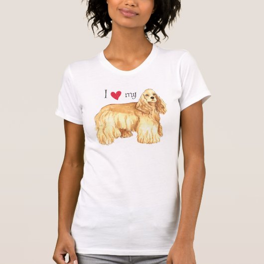 Ik hou van mijn Cocker Spaniel T-shirt (Voorkant)