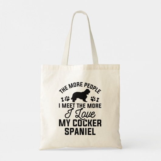 Ik hou van mijn Cocker Spaniel Tote Bag (Achterkant)