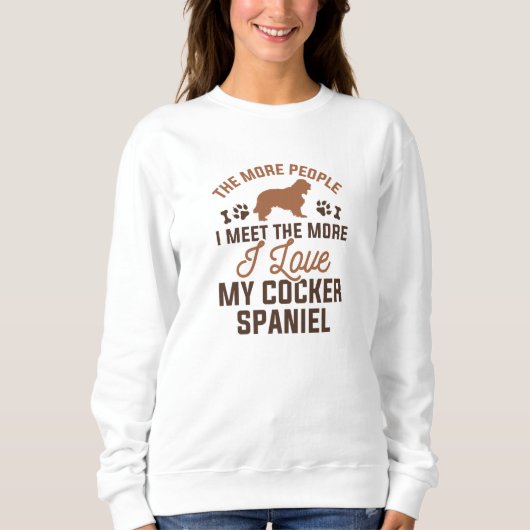 Ik hou van mijn Cocker Spaniel Trui (Voorkant)