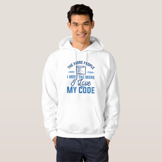 Ik hou van mijn code hoodie (Voorkant volledig)