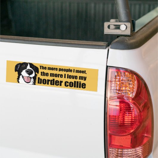Ik hou van mijn collie bumper sticker (Op Truck)