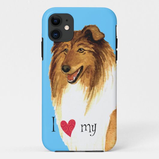Ik hou van mijn Collie Case-Mate iPhone Case (Achterkant)
