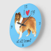 Ik hou van mijn collie grote klok (Hoek)