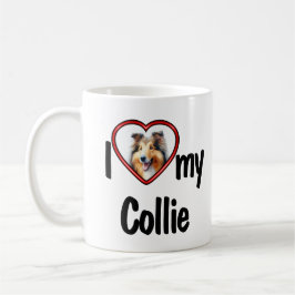 Ik hou van mijn Collie Mooie Rode Hart Honden Foto Koffiemok