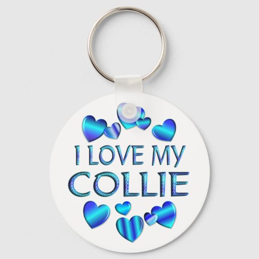 Ik hou van mijn collie sleutelhanger (Voorkant)