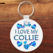 Ik hou van mijn collie sleutelhanger (Voorkant)