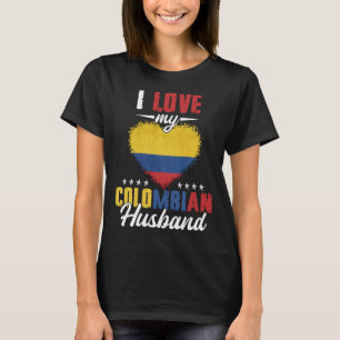 Ik hou van mijn Colombiaanse echtgenoot Pride Colo T-shirt