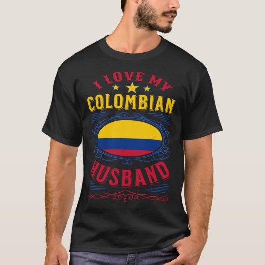 Ik hou van mijn Colombiaanse man T-shirt (Voorkant)