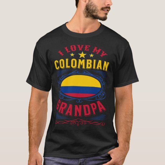 Ik hou van mijn Colombiaanse opa T-shirt (Voorkant)