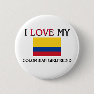 Ik hou van mijn Colombiaanse Vriendin Ronde Button 5,7 Cm