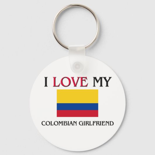 Ik hou van mijn Colombiaanse Vriendin Sleutelhanger (Voorkant)