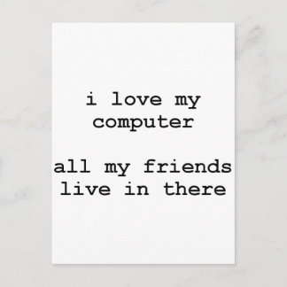 ik hou van mijn computer briefkaart