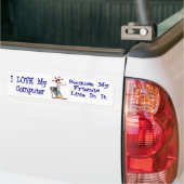 Ik hou van mijn computer bumper sticker (Op Truck)